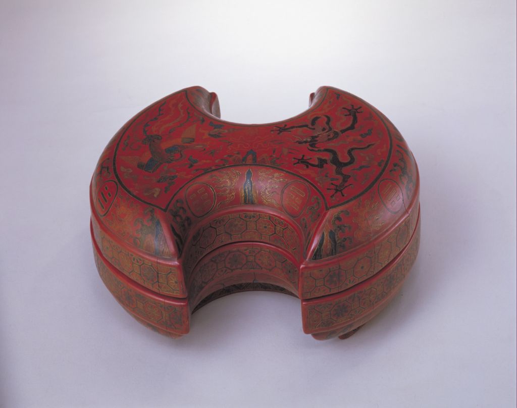 图片[1]-Colored paint banquette gold and silver ingot box-China Archive